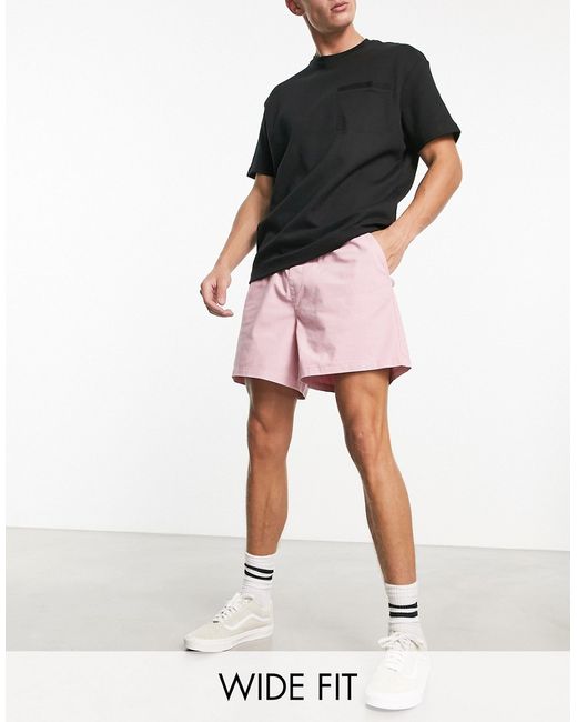 Asos Design wide fit chino shorts in shorter length