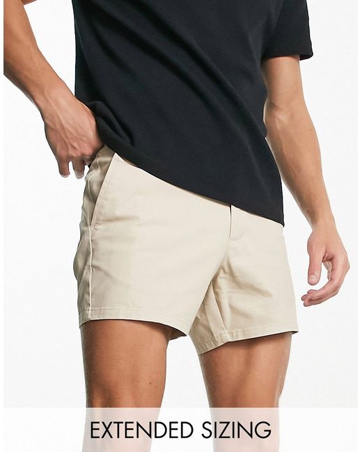 Asos Design slim chino shorts in shorter length