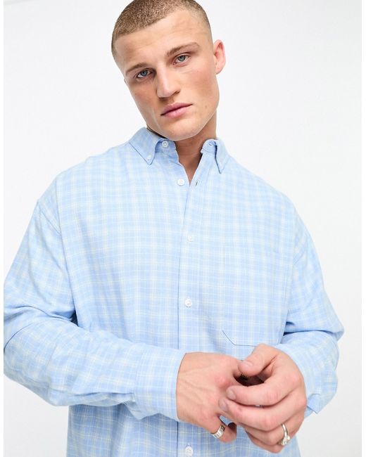Asos Design 90s oversized shirt in dad check