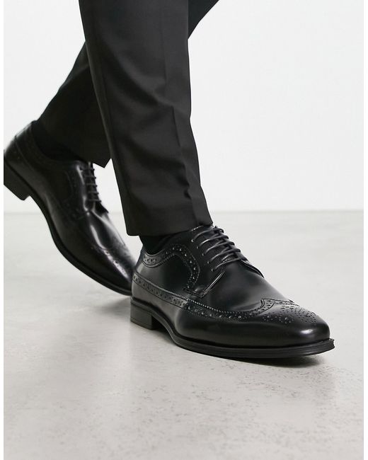 Thomas Crick chiseled toe leather brogues in
