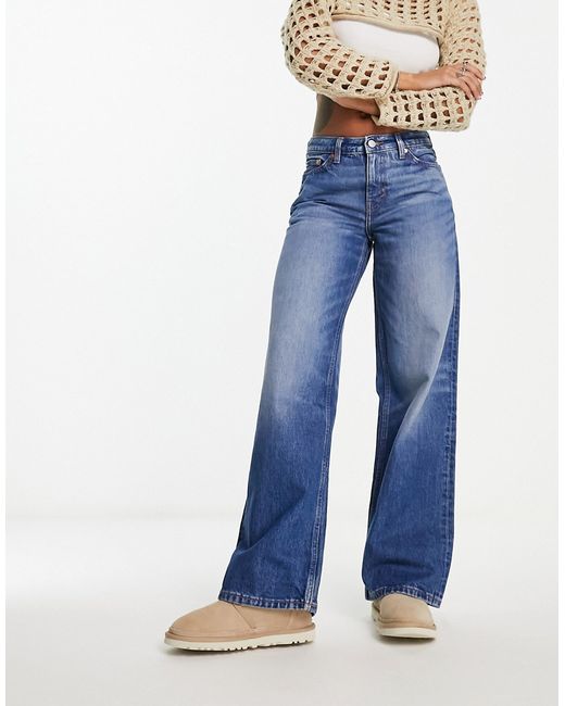 Weekday Ample low rise baggy jeans in novel