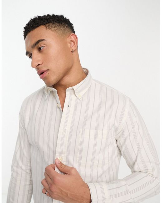 Selected Homme oxford shirt in dark stripe