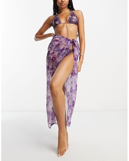 Brave Soul sarong in floral print