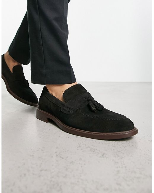 Thomas Crick suede tassel loafers in