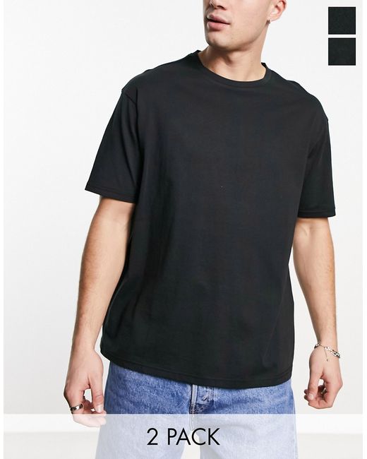 Another Influence 2 pack boxy fit T-shirts in