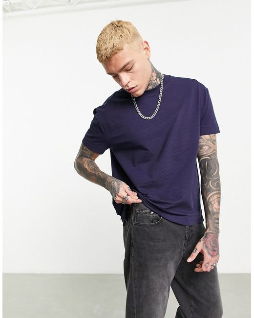 Asos Design relaxed textured T-shirt in
