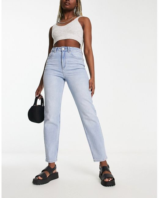 Asos Design slim mom jeans in light