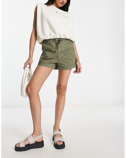 Asos Design cargo shorts in khaki-