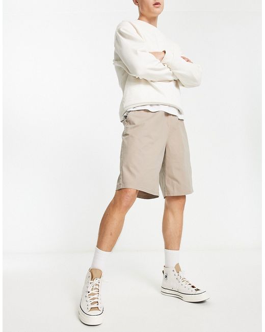 Asos Design wide chino shorts in longer length