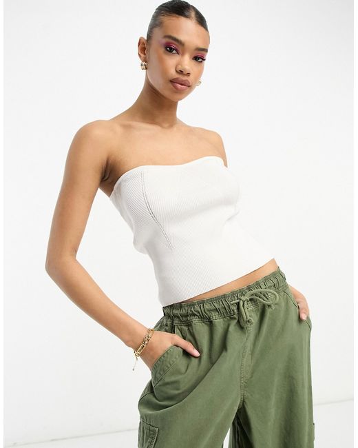 Asos Design knitted bandeau top in