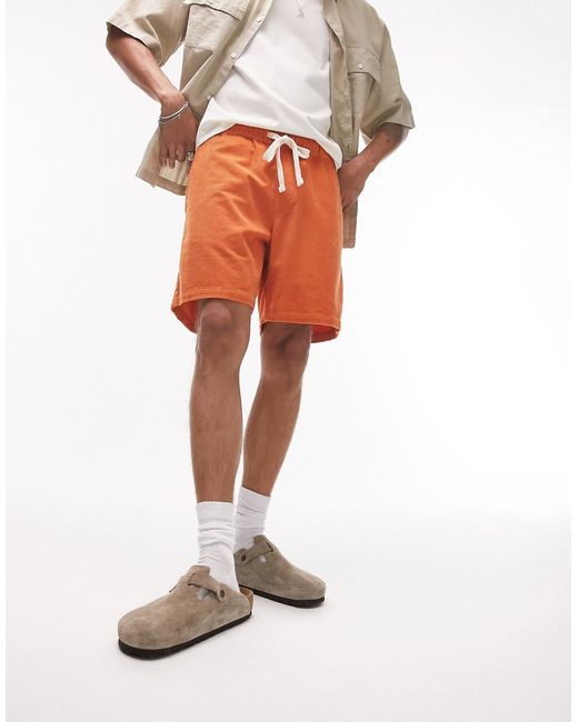 Topman relaxed cord shorts in