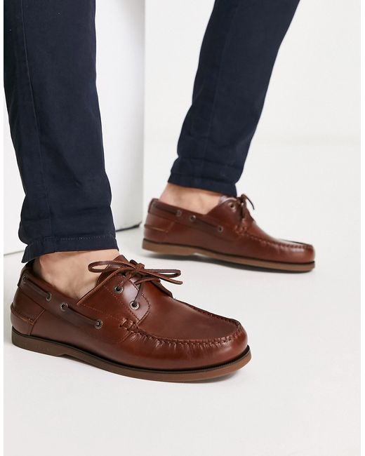Tommy Hilfiger leather boat shoe in