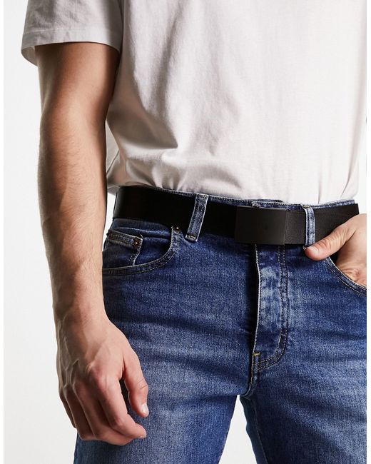 Asos Design webbing belt with matte buckle in