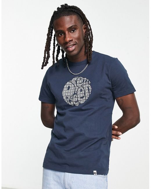 Pretty Green houndstooth logo T-shirt in