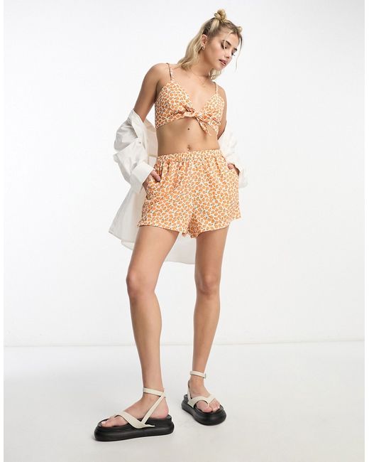 Asos Design boxy shorts in floral print part of a set-