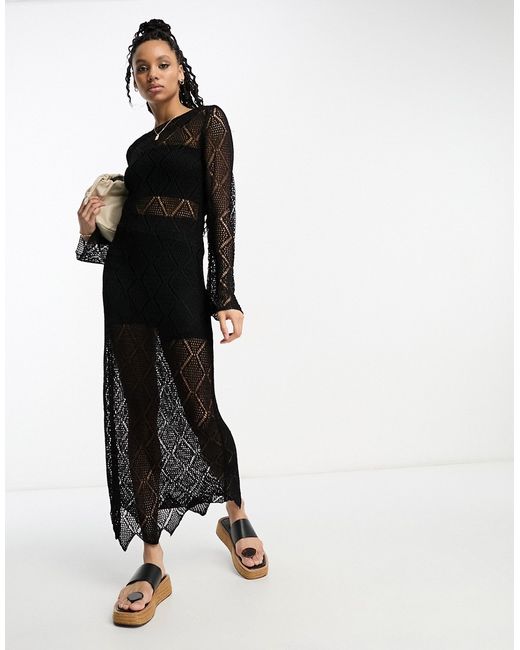 Other Stories crochet maxi dress in