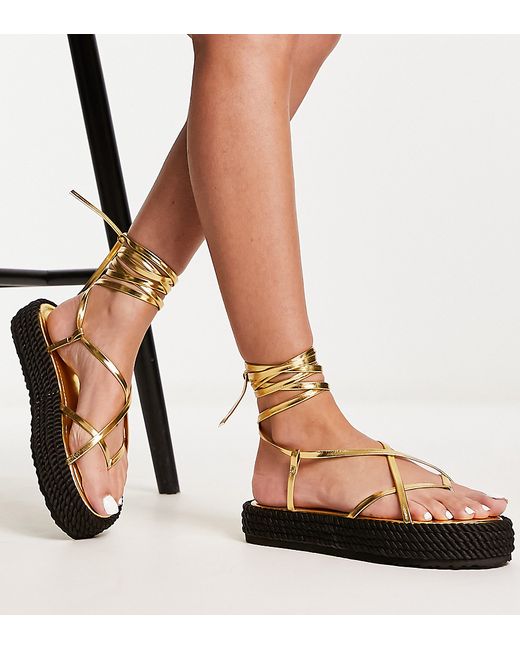 South Beach strappy rope sandals in