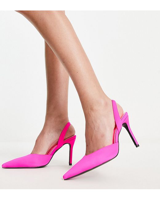 Glamorous Wide Fit slingback heeled shoes in