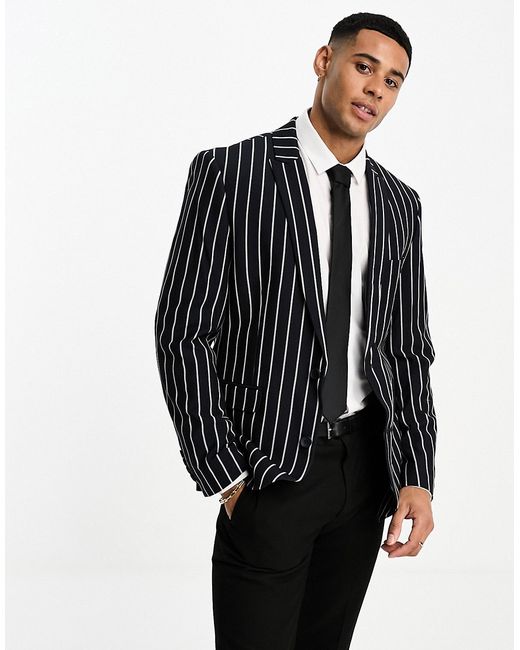 Asos Design skinny blazer in stripe