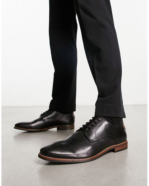 Dune London Striver lace-up derby shoes in leather