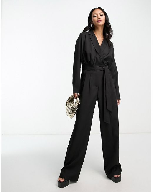 In The Style tuxedo jumpsuit in