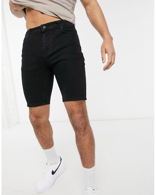 Asos Design skinny regular length denim shorts in