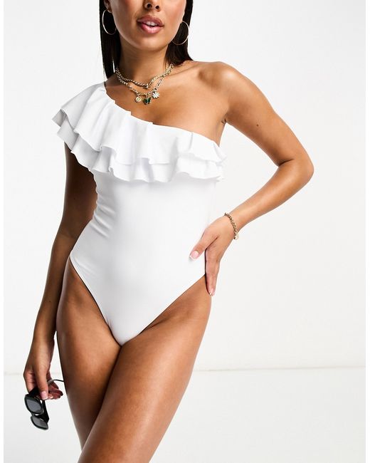 The Frolic frill one shoulder swimsuit in