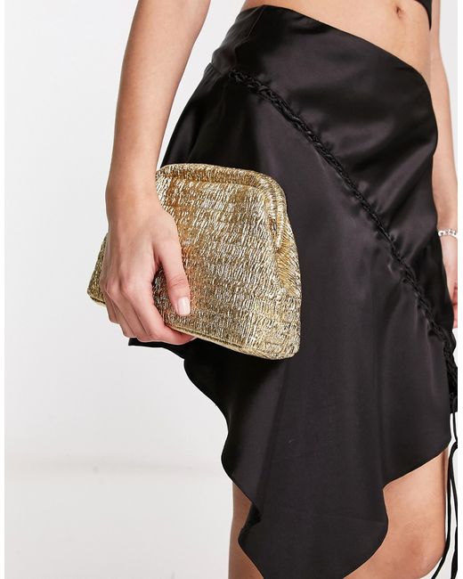 Ever New textured plisse clutch bag in