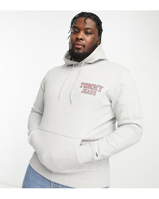 Tommy Jeans Big Tall graphic chest logo hoodie in