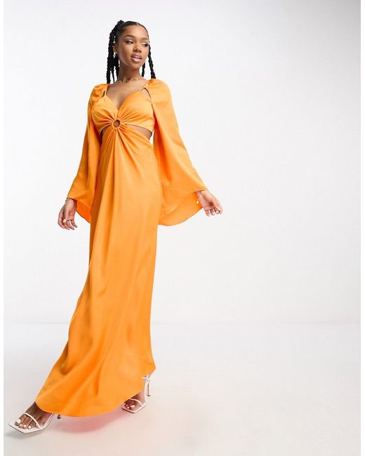 Ever New long sleeve cut out maxi dress in