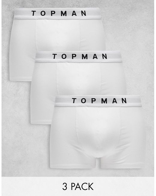 Topman 3-pack trunks in with waistbands