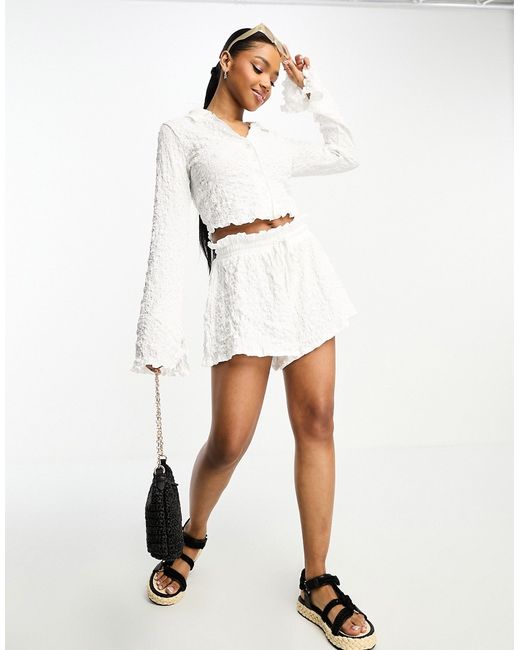 Asos Design textured shorts in part of a set