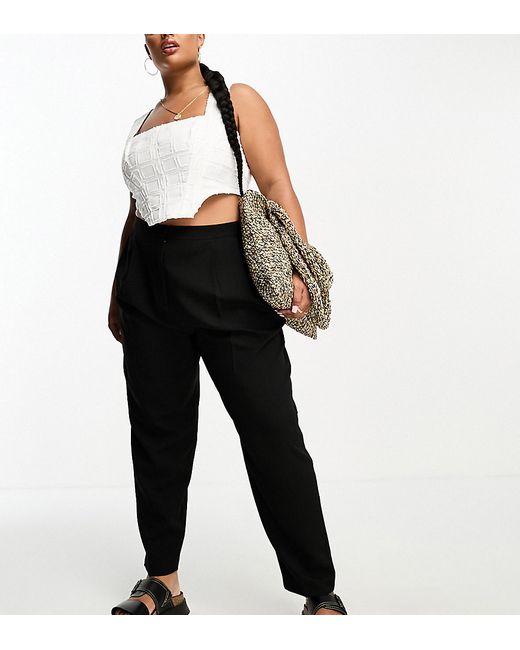 ASOS Curve DESIGN Curve smart tapered pants in