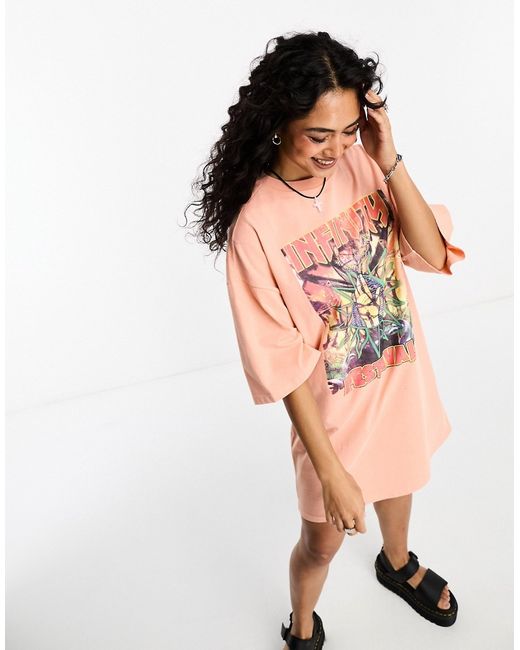 Asos Design oversized t-shirt with festival graphic in