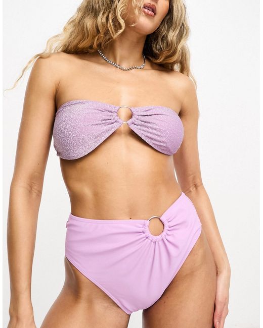 The Frolic amethyst bikini top in