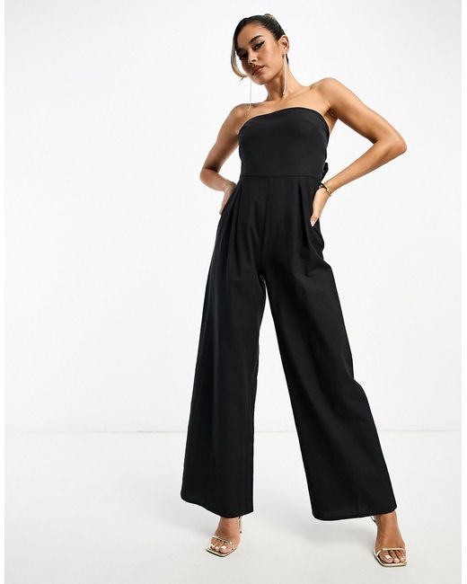 Pretty Lavish bandeau jumpsuit with pockets in