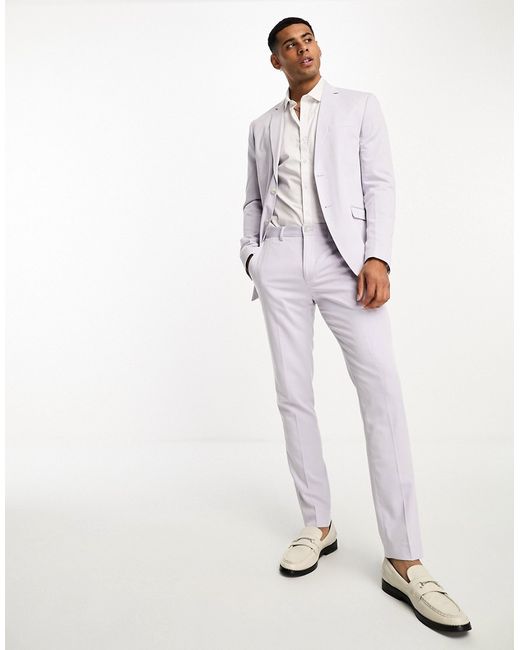 Jack & Jones Premium slim fit suit pants in lilac-