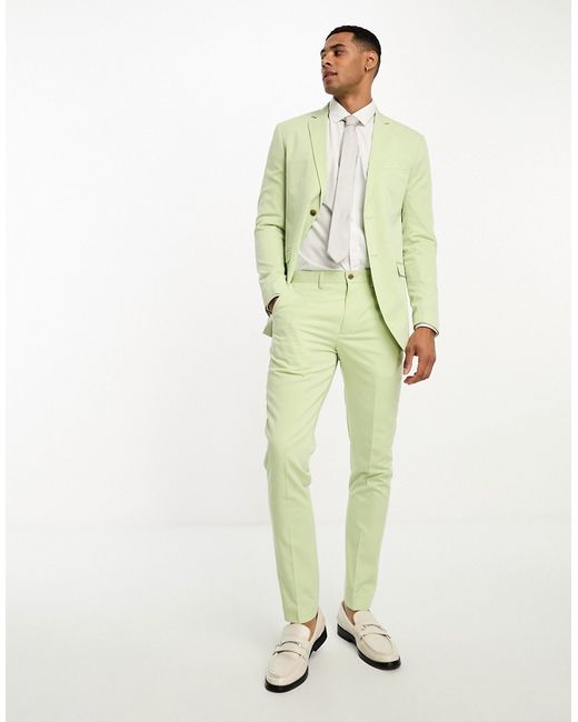 Jack & Jones Premium slim fit suit pants in mint-