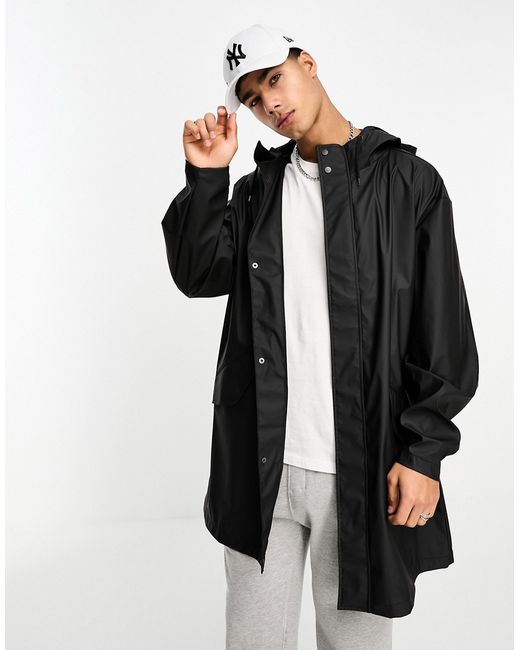 Asos Design rubberized rain jacket in