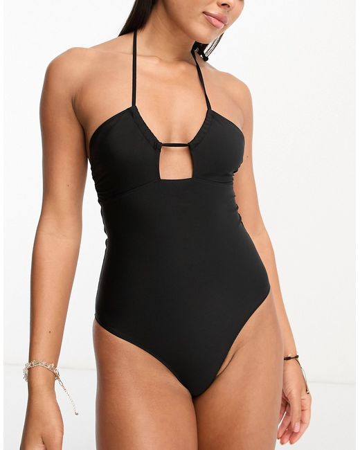 Other Stories cut out halter swimsuit in
