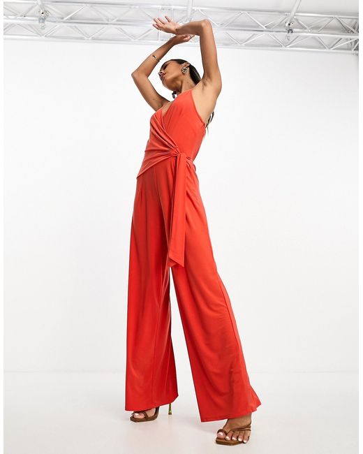 River Island jumpsuit with wrap detail in