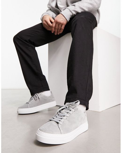 Selected Homme chunky suede sneakers in
