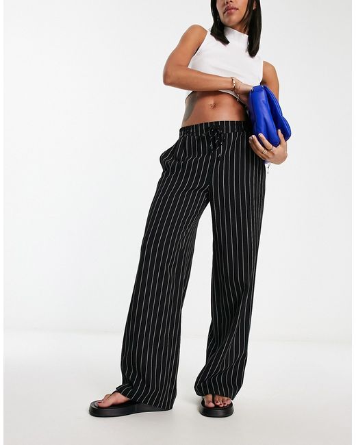 Asos Design pull on pants in stripe