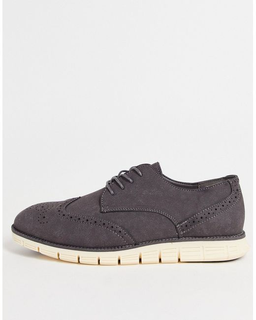 French Connection tread sole brogue lace up shoes in