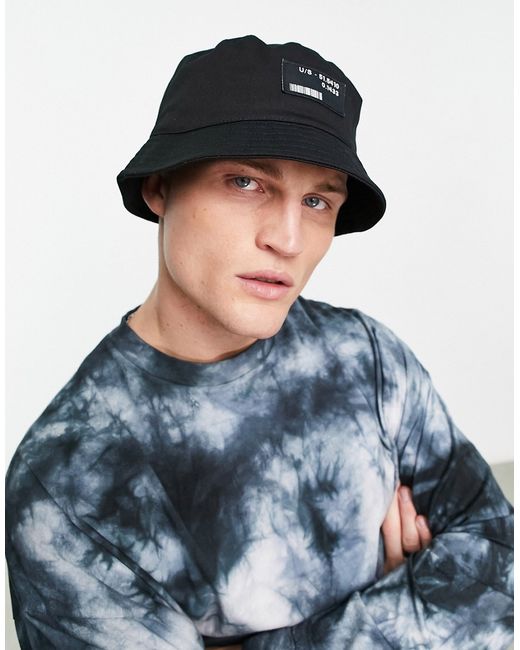Asos Design bucket hat in cotton with branded logo
