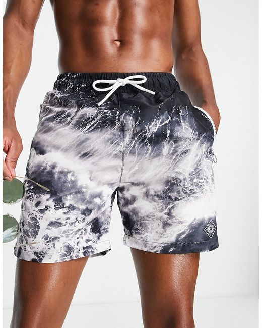 Aeropostale swim shorts in wave print