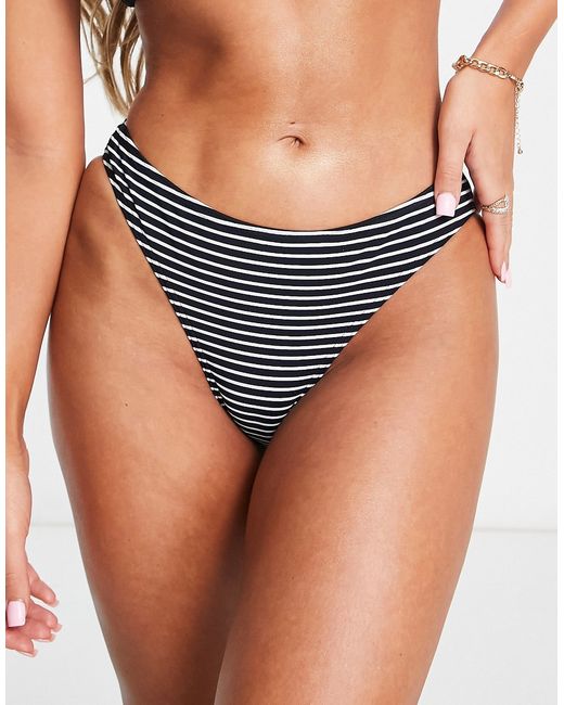 Figleaves brazilian bikini bottom in stripe