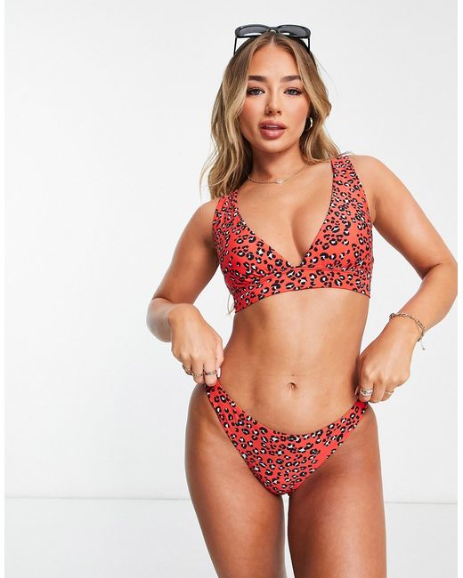 Figleaves brazilian bikini bottom in leopard print