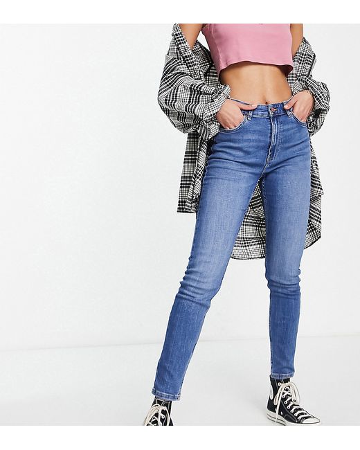 Bershka Tall high rise skinny jeans in medium