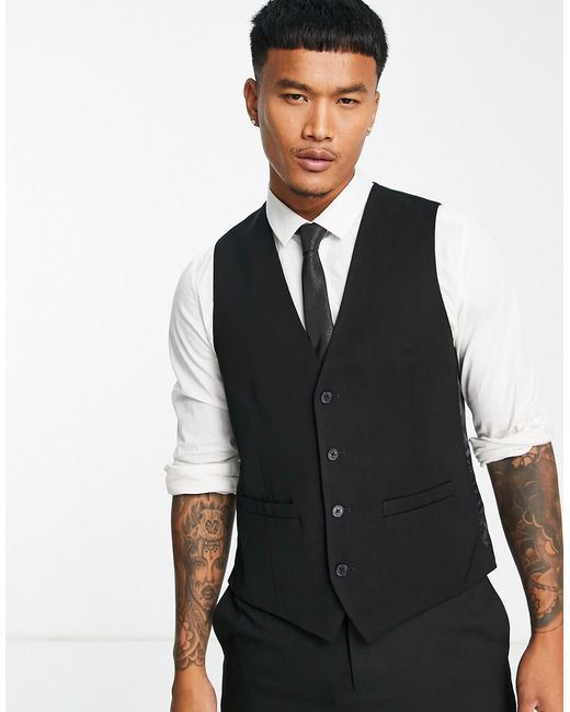 French Connection slim fit dinner suit vest in